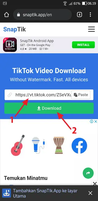 Screenshot 20220124 061907 2 Cara Download Video TikTok Tanpa Watermark di Android 3 Screenshot 20220124 061907