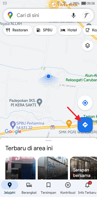 Screenshot 20220130 090612 Cara Melihat Situasi Kemacetan Jalan dengan Google Maps 8 Screenshot 20220130 090612