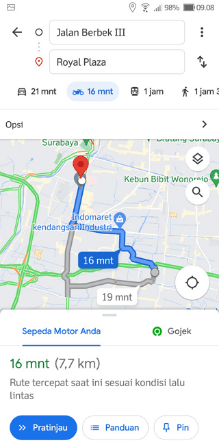 Screenshot 20220130 090840 Cara Melihat Situasi Kemacetan Jalan dengan Google Maps 12 Screenshot 20220130 090840