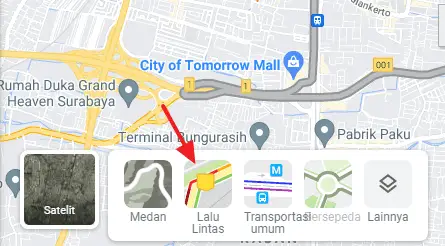 lalu lintas Cara Melihat Situasi Kemacetan Jalan dengan Google Maps 5 lalu lintas