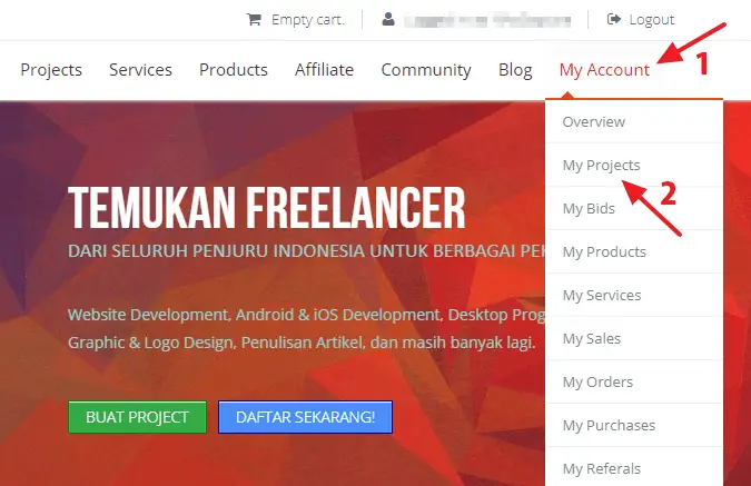 myaccount Cara Mencari Freelancer di Situs dan Aplikasi Projects.co.id 2 myaccount