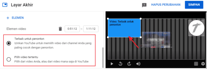 opsi memasukkan video youtube Cara Membuat Rekomendasi Tontonan di Akhir Video YouTube 7 opsi memasukkan video youtube