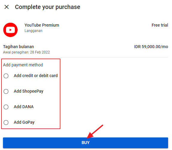 purchase Cara Berlangganan YouTube Premium 30 Hari Secara Gratis 9 purchase