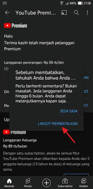 Screenshot 20220129 170610 Cara Membatalkan YouTube Premium Kamu dengan Mudah 5 Screenshot 20220129 170610