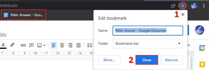 bookmarks bar Cara Membuat Dokumen Baru di Google Docs Web & Aplikasi 6 bookmarks bar