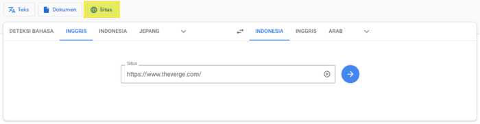 kolom situs 2 Cara Translate Web Asing ke Bahasa Indonesia dengan Mudah 4 kolom situs