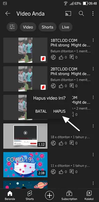 Screenshot 20220411 094902 2 Cara Menghapus Video YouTube di HP dengan Mudah 6 Screenshot 20220411 094902