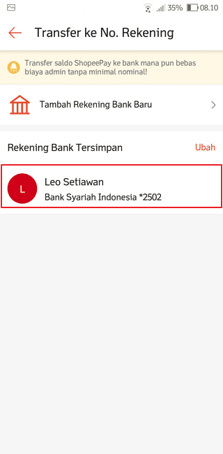 Screenshot 20220412 081016 Cara Transfer Saldo ShopeePay ke Rekening Bank Kamu 3 Screenshot 20220412 081016