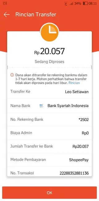 Screenshot 20220412 081146 Cara Transfer Saldo ShopeePay ke Rekening Bank Kamu 6 Screenshot 20220412 081146