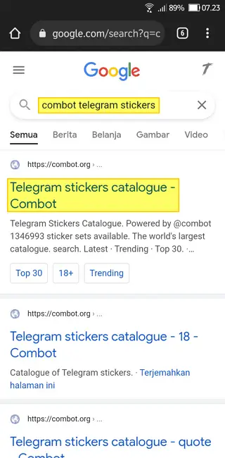 Screenshot 20220420 072325 Cara Mencari Stiker Telegram Unik dan Menarik dengan Cepat 1 Screenshot 20220420 072325