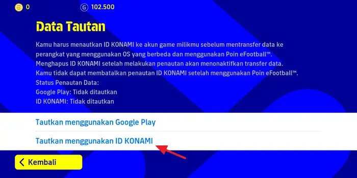 Screenshot 20220603 104124 Cara Menautkan Akun eFootball ke ID Konami Agar Data Aman 5 Screenshot 20220603 104124