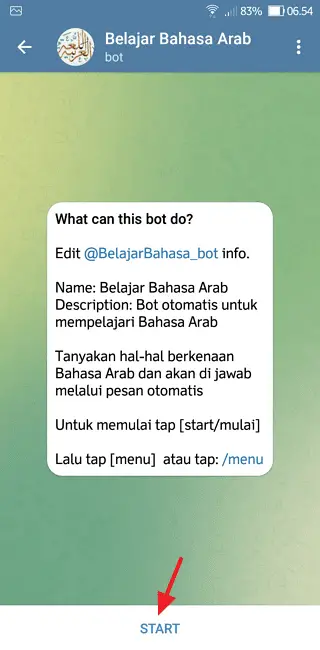 Screenshot 20220616 065426 Cara Belajar Bahasa Arab di Aplikasi Telegram dengan Mudah 3 Screenshot 20220616 065426