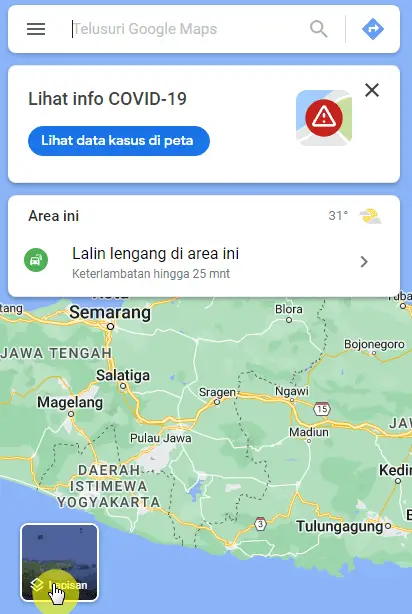 klik lapisan Cara Ganti Tahun Google Maps untuk Melihat Tempat Masa Lalu 2 klik lapisan