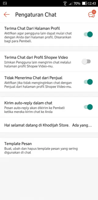 Screenshot 20220928 124333 Cara Aktifkan Fitur Auto-reply Chat di Aplikasi Shopee 6 Screenshot 20220928 124333