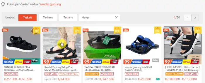 gambar sandal gunung Cara Download Foto Produk di Shopee dengan Mudah 9 gambar sandal gunung