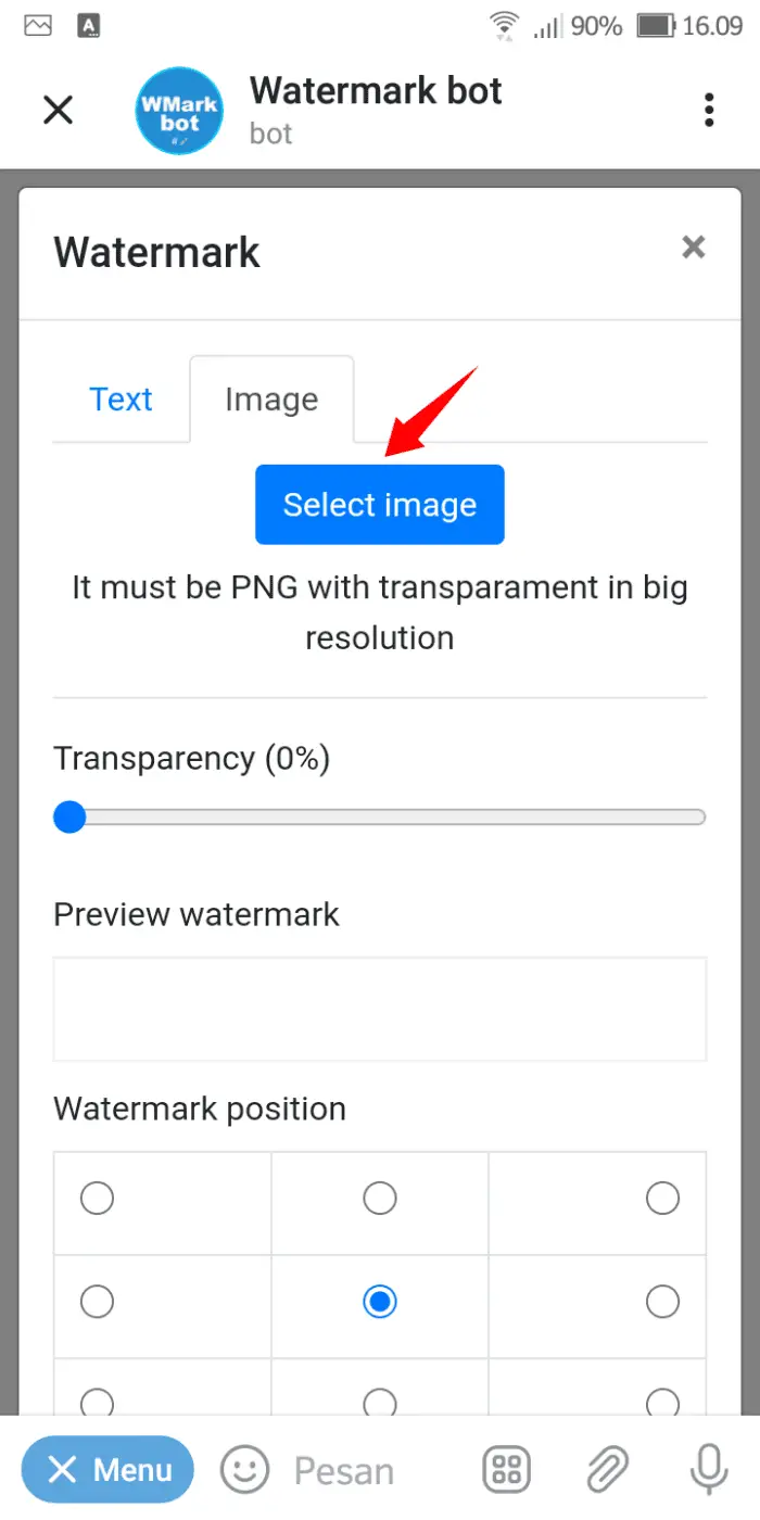 Cara Buat Watermark Logo Pada Foto Di Aplikasi Telegram