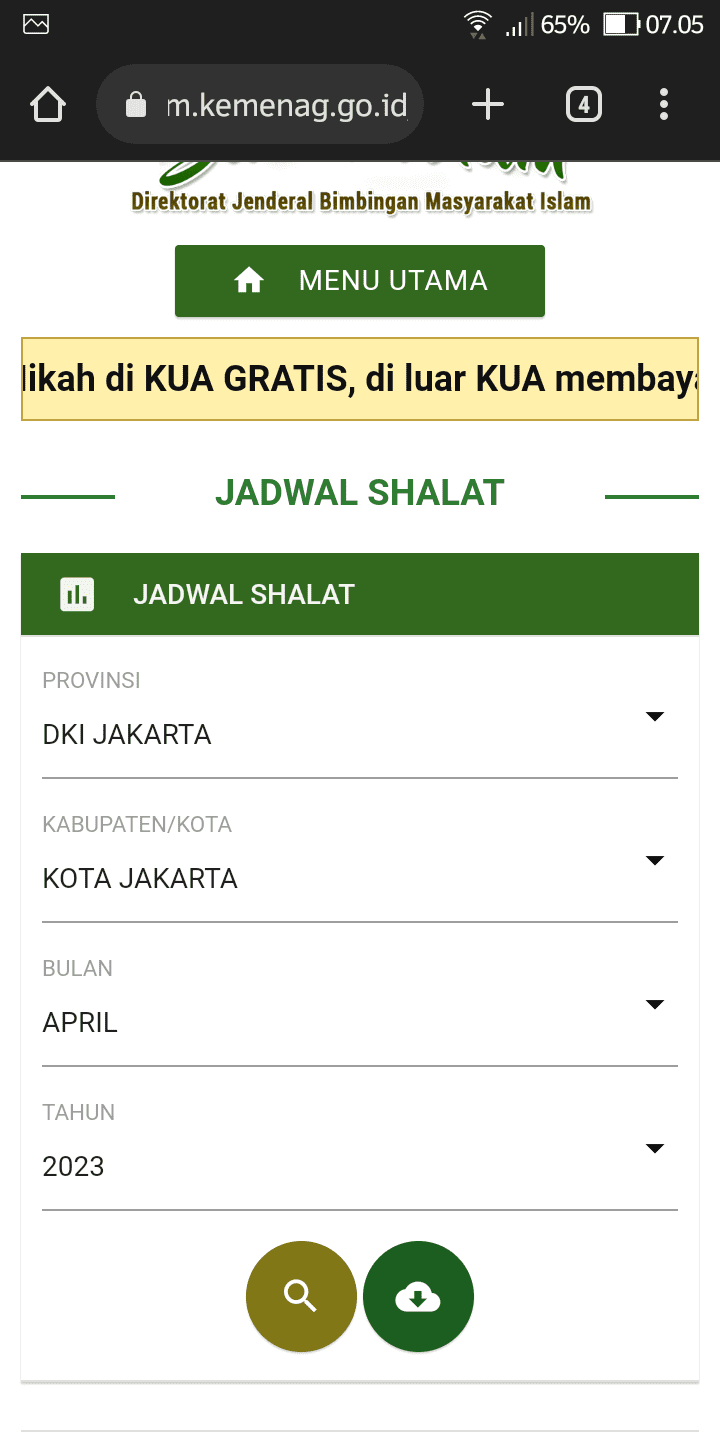 Screenshot 20230408 070528 Cara Download Jadwal Shalat untuk Seluruh Wilayah Indonesia 5 Screenshot 20230408 070528