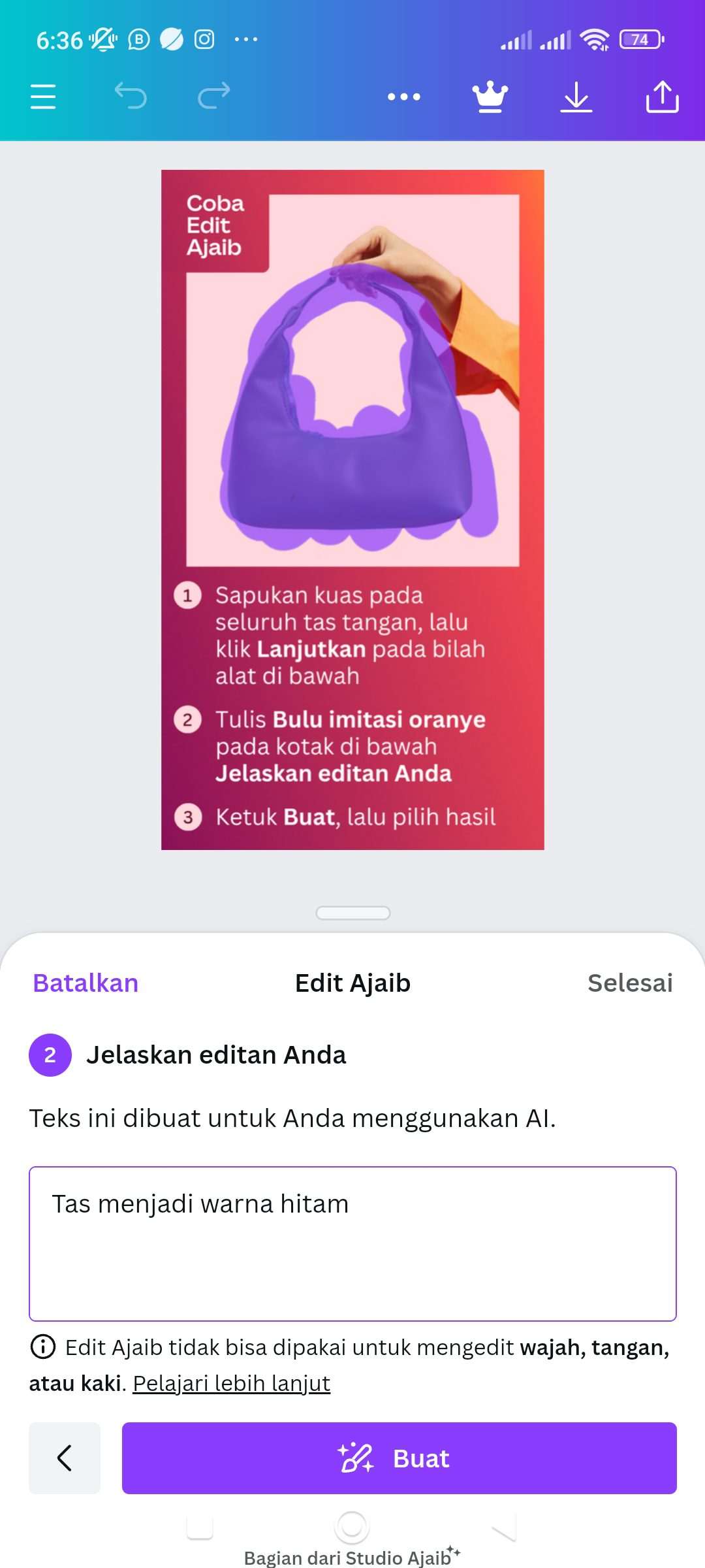 Screenshot 2023 10 06 06 36 33 558 com.canva .editor Cara Mengubah Warna Gambar di Canva Secara Otomatis 8 Screenshot 2023 10 06 06 36 33 558 com.canva .editor