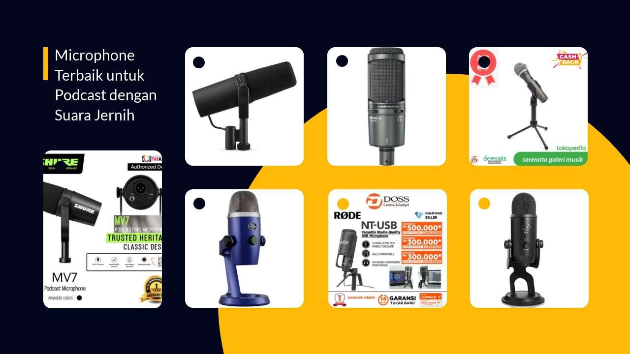 Microphone Terbaik Untuk Podcast Dengan Suara Jernih