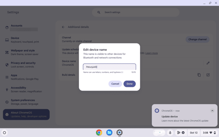 Cara Ganti Nama Perangkat Chromebook dengan Mudah
