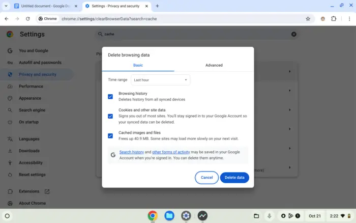 Cara Membersihkan Cache di Chromebook dalam 5 Langkah Mudah Cara Membersihkan Cache di Chromebook dalam 5 Langkah Mudah 2 Cara Membersihkan Cache di Chromebook dalam 5 Langkah Mudah