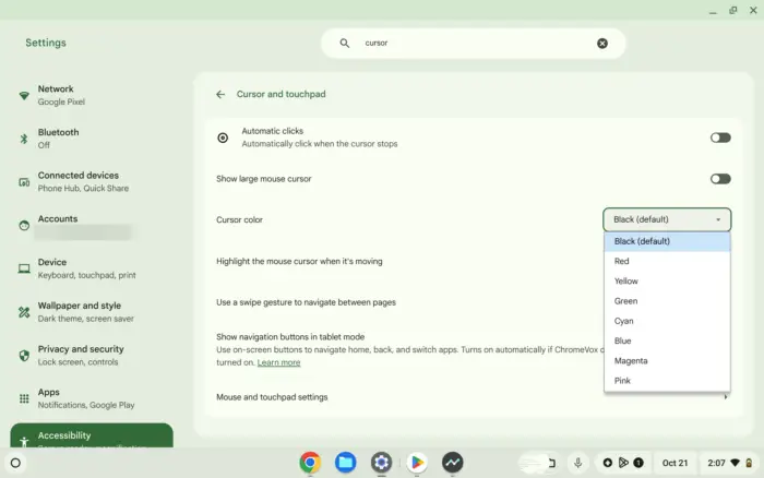 Cara Mengubah Warna Kursor Mouse di Chromebook