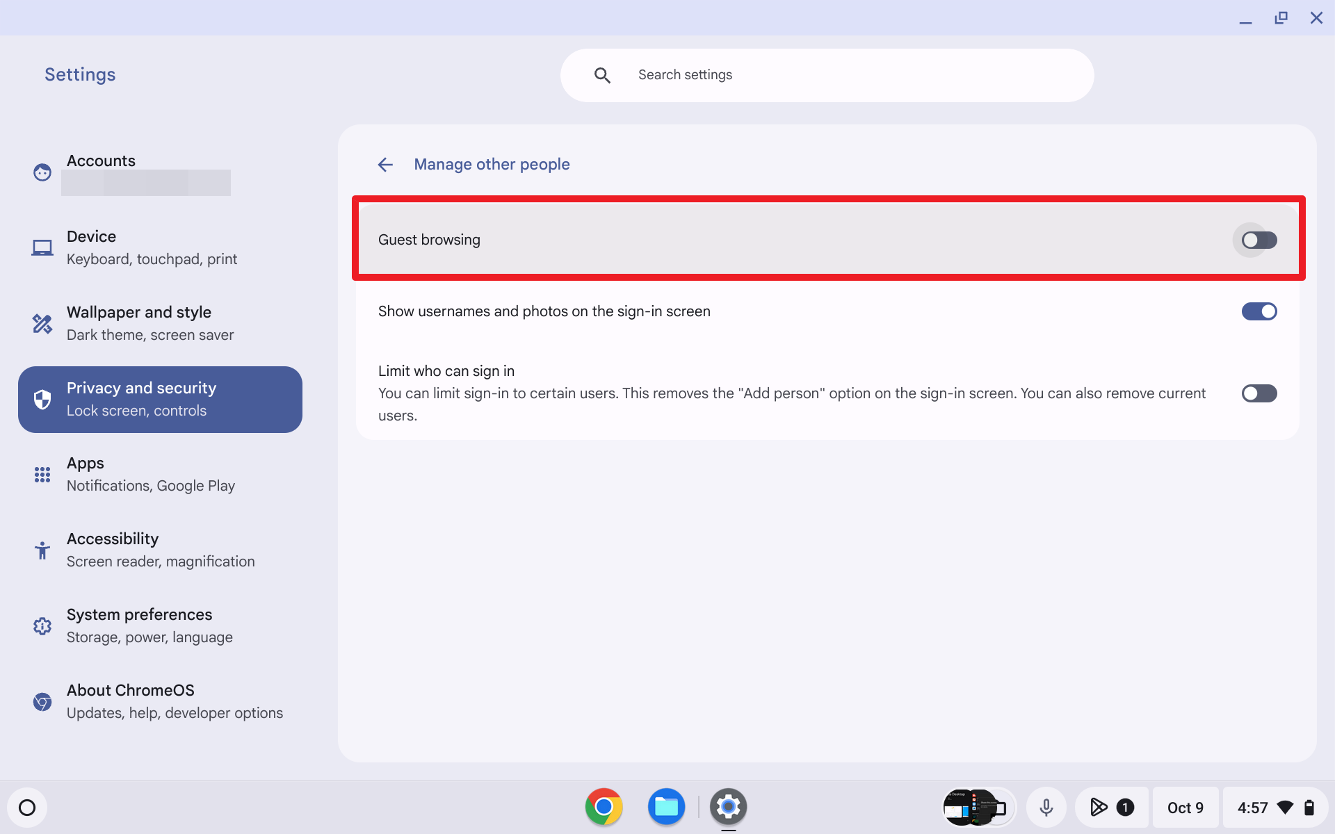 Langkah langkah Mematikan Guest Mode Cara Matikan "Guest Mode" di Chromebook 3 Langkah langkah Mematikan Guest Mode