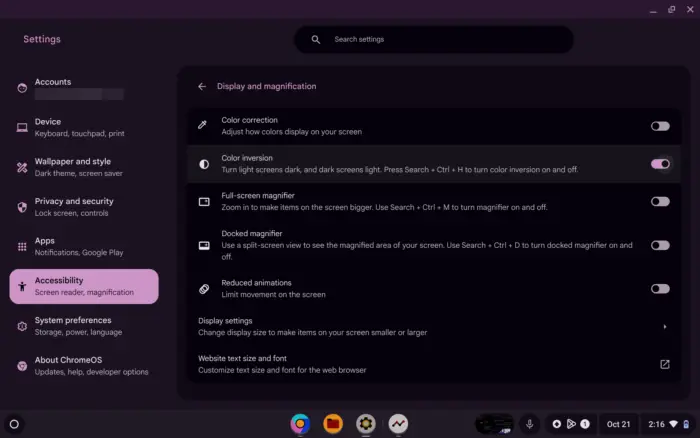 Screenshot 2024 10 21 2.16.49 PM Cara Membalikkan Warna di Layar Chromebook (Hitam-Putih) 2 Screenshot 2024 10 21 2.16.49 PM