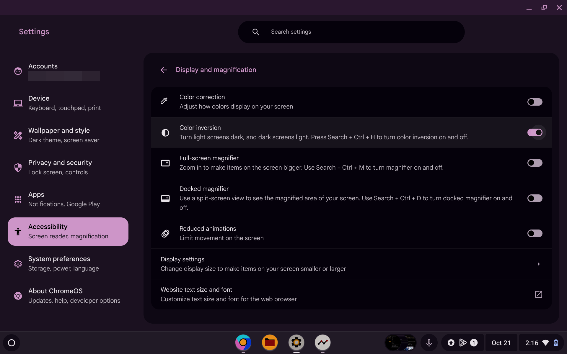 Cara Membalikkan Warna di Layar Chromebook (Hitam-Putih)