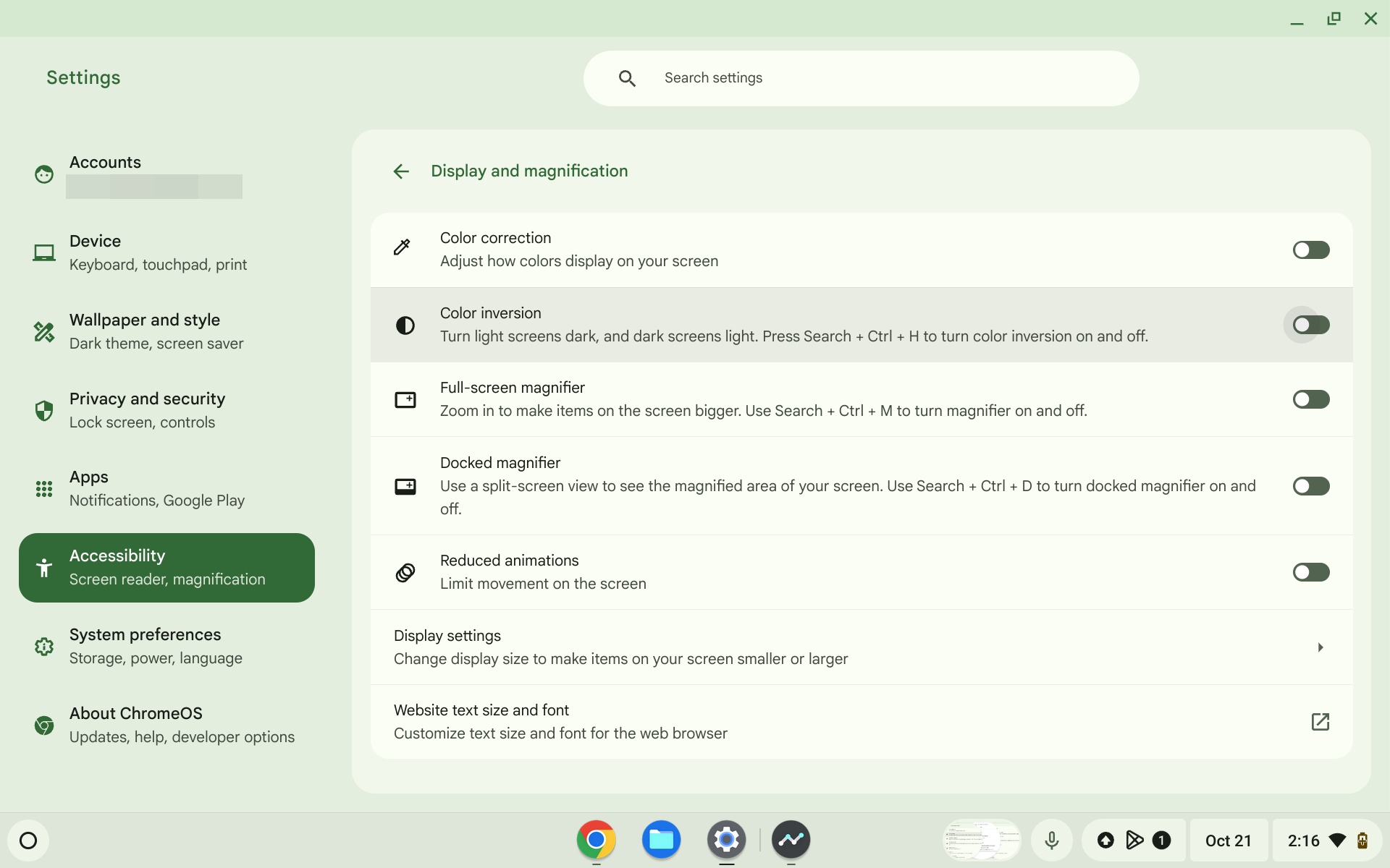 Screenshot 2024 10 21 2.16.53 PM Cara Membalikkan Warna di Layar Chromebook (Hitam-Putih) 3 Screenshot 2024 10 21 2.16.53 PM